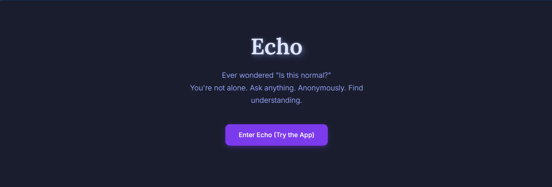 Echo - Anonymous Support Platform